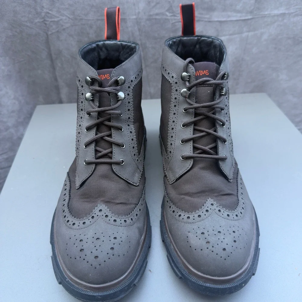 Swims Charles Waterproof Wingtip Boots Brown Mens Size 11